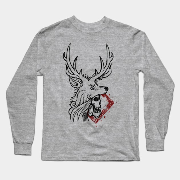 Viking draugr shaman Long Sleeve T-Shirt by BlackForge